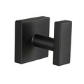 Stainless Steel Square Wall Mount Hook: Robe, Towel, Coat & Key Holder - Matte Black Heavy Duty Design1