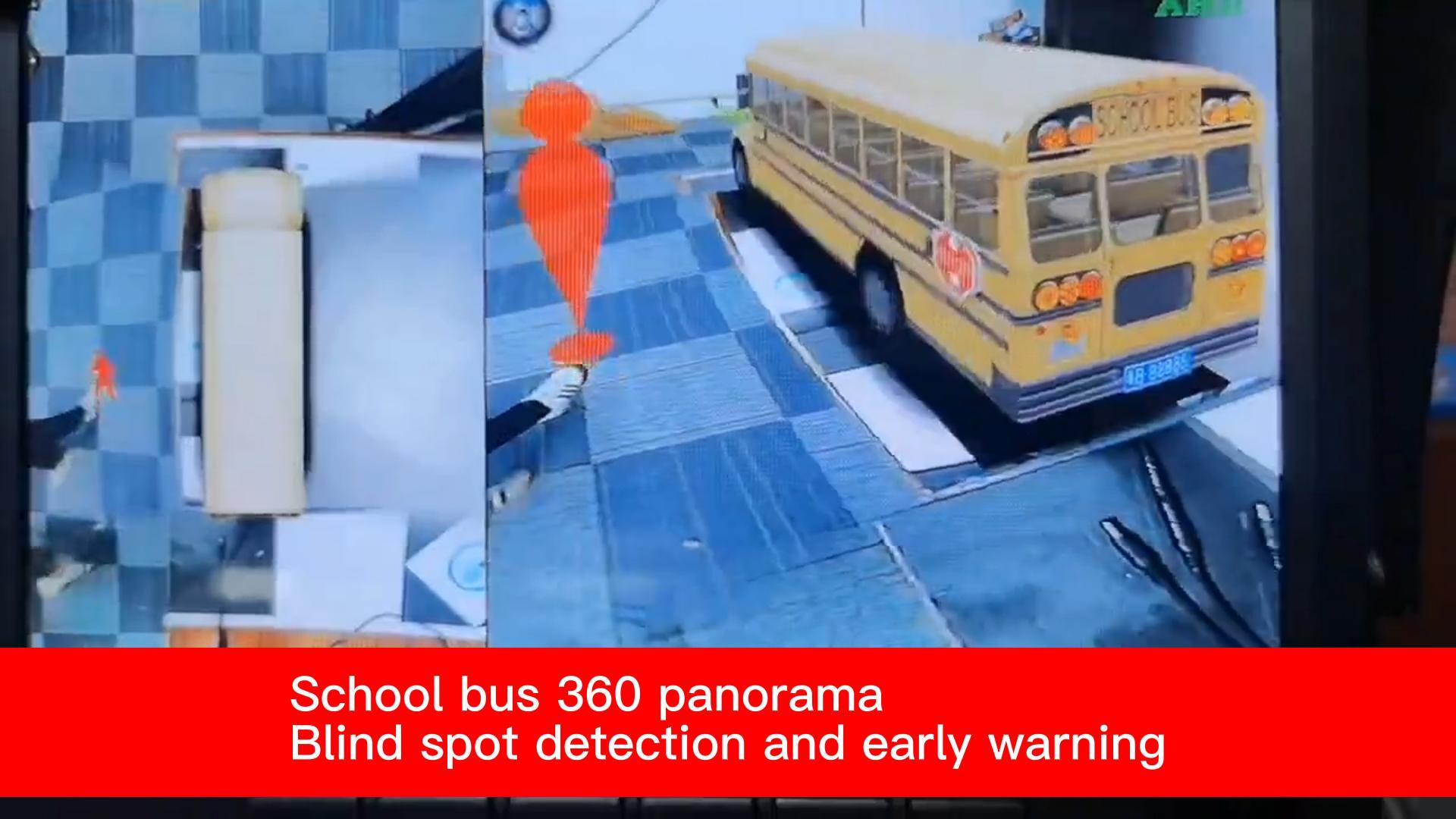 School bus 360 panoramic blind spot detection and 