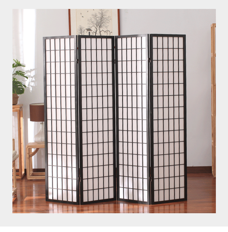 4-Panel Screen Room Divider with Asian-inspired Panels Pirce