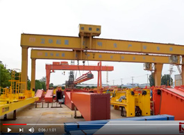 2 Sets Gantry Cranes Lifting Girder Synchronously 