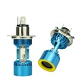White 6000k H4 Ba20d Cob 2led Motorcycle Headlight 12v Motorbike Fog Lamp Driving Spot Lighting Led Light Bulb1