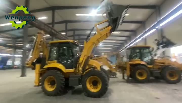 Backhoe Loader Busy on Both Ends