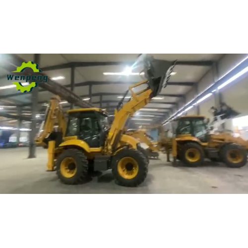 Backhoe Loader Busy on Both Ends