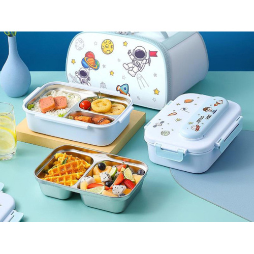 Sanmen Dexin Machinery Co., Ltd. presenta la nuova scatola di immagazzinaggio in acciaio inossidabile per cartoni animati multi-griglia per la conservazione degli alimenti domestici