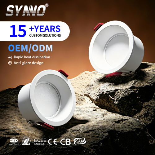 Modern, fehér mennyezeti, süllyesztett LED-es mélysugárzó SL-CL3A a Synno Lightingtől