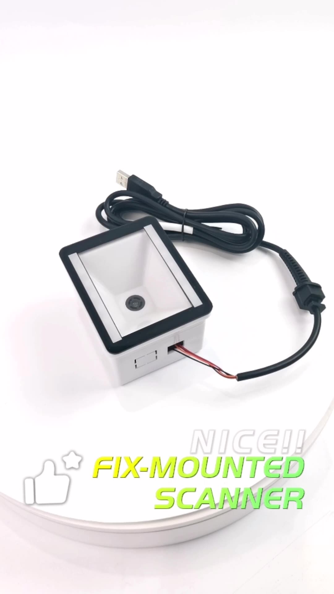 Escáner de código de barras con cableado USB 1D 2D OMNI 360 Bar Code Scanner Reader1