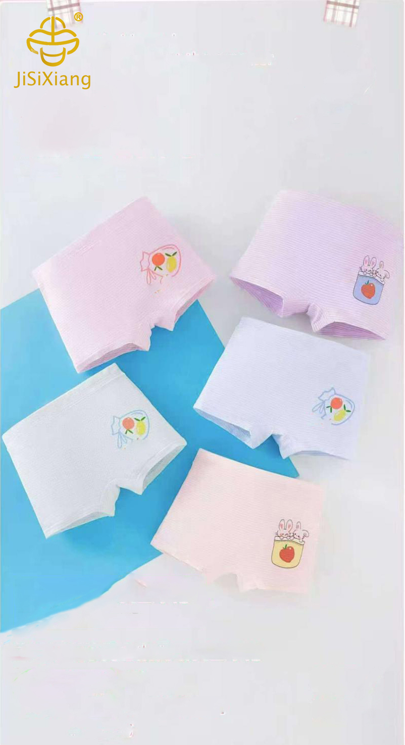 귀여운 만화 인쇄 소녀의 평평한 코너 속옷