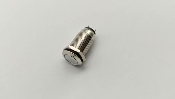 Botón pulsador de metal de 12 mm