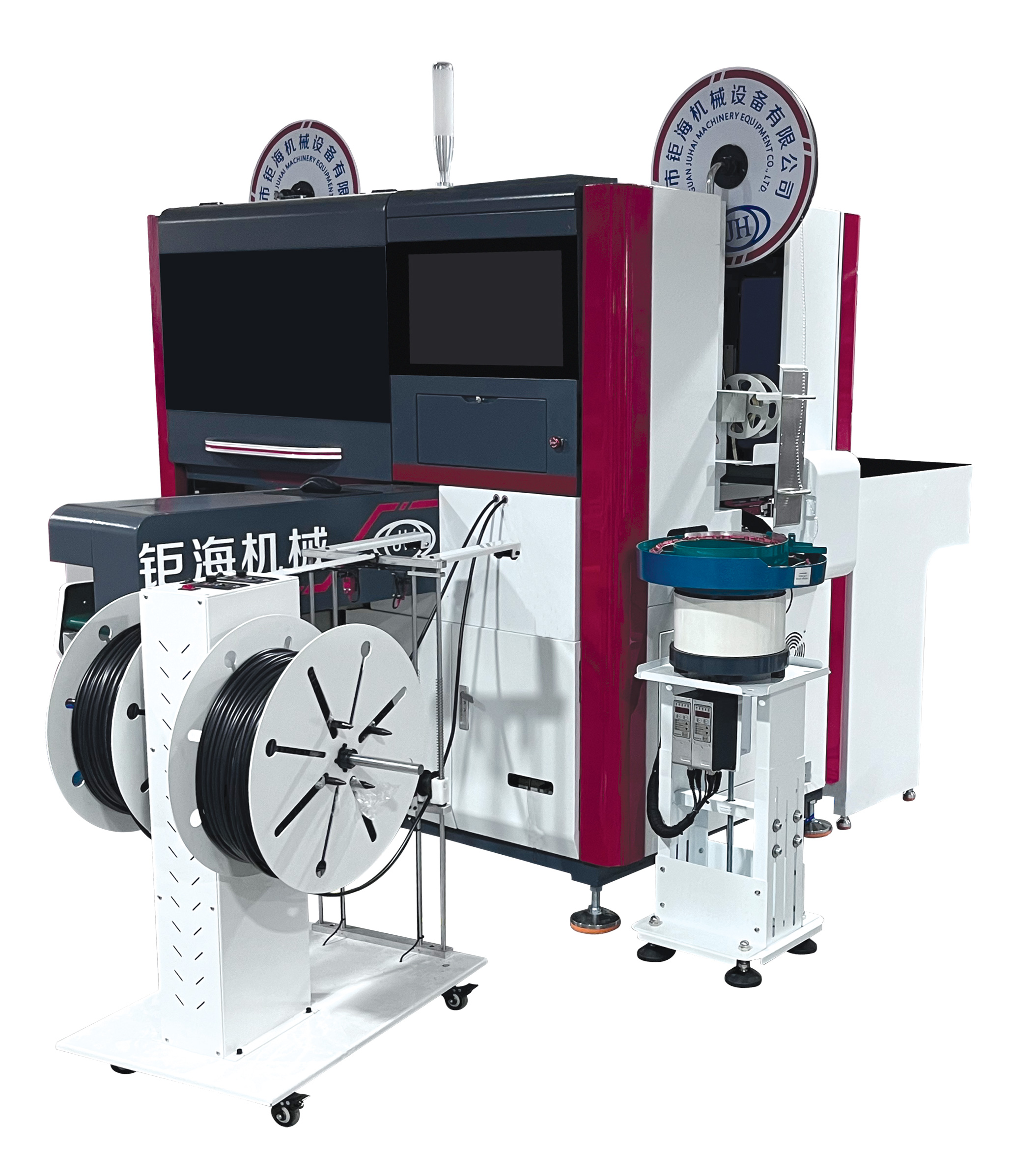 JH-09B-CG Полностью автоматическая машина для двустороннего обжима и вставки с промежуточной трубкой