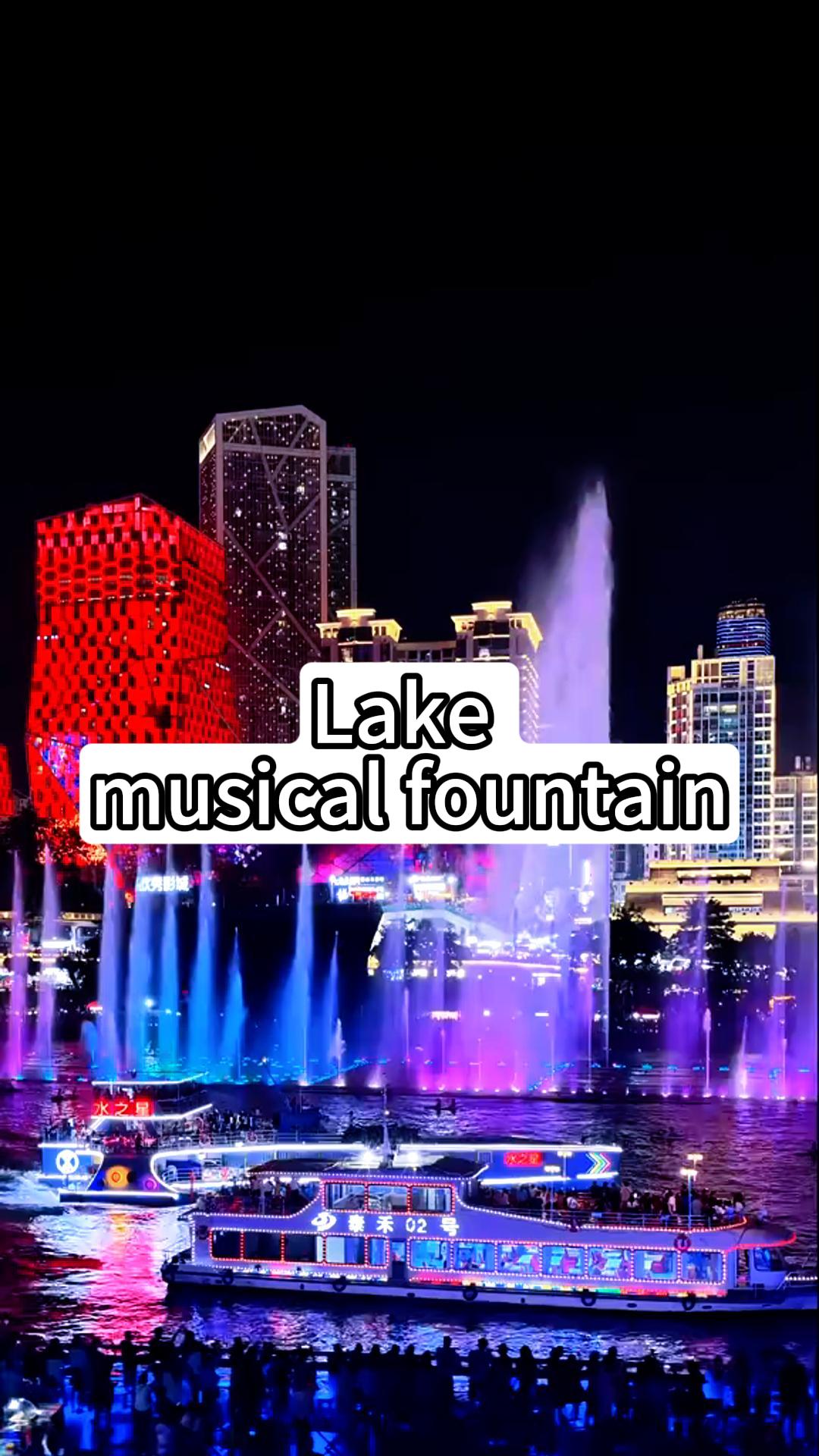 Fonte musical flutuante para lagoas e lagos