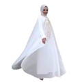 ست لوکس 3 تکه ساده الماس داغ آبایا دبی سایز پلاس کافتان اندونزیایی مالایی با حجاب 1