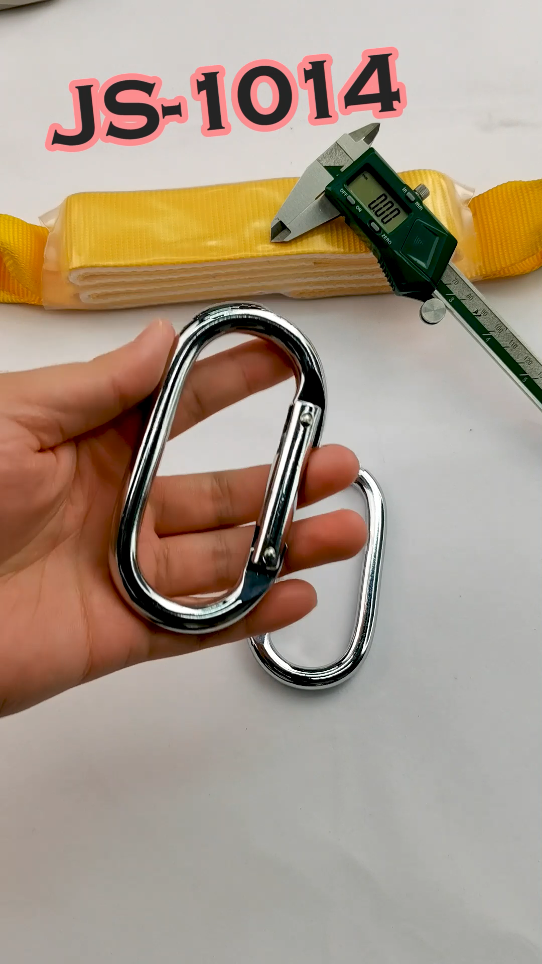 Alloy Carabiner Clip Locking Dog Leash Good Quality 23KN Chrome Plated Steel for Outdoor Hammocks Fishing 108 X 60mm Jinsong1
