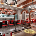 Modern Cafe Retro Leather Western Restaurant: Fast Food Table and Chair Combination" 

However, to make it more concise and SEO-friendly, you might consider:

"Retro Western Cafe: Fast Food Furniture Set1