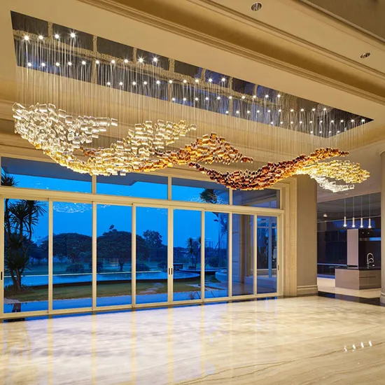Luz de lustre de cristal elegante K9 para espaços de luxo1