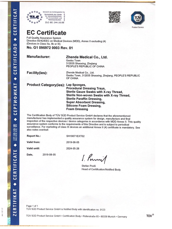 CE certificate-IIa