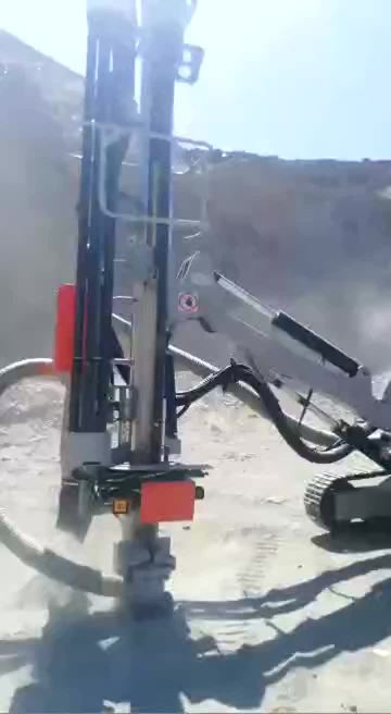 video of hole drilling of GIA B1C rock mining drilling machine