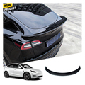 Rear Black Carbon Fiber Trunk Spoiler Lip Kit for Tesla Model Y 20211