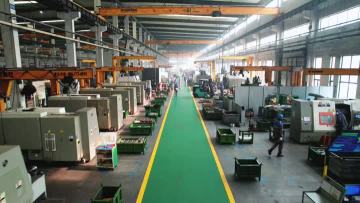 Aerial photography inside the factory