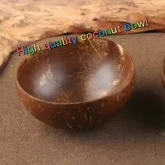 Factory Direct Wholesale Eco-friendly Biodegradable Handmade Coconut Shell Bowl With Logo1