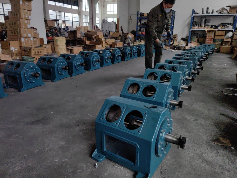Production site of piston air compressor