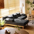 Designs modernes confortables ensemble de meubles de maison 3 sièges canapé en bois de section de salon SOFA1