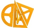 Customized School Math Geometry Set for Teachers - Includes Set Square, Protractor, and Compasses1