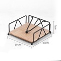 Wood and Metal Square Paper Towel Holder for Kitchen & Tabletop Decoration1
