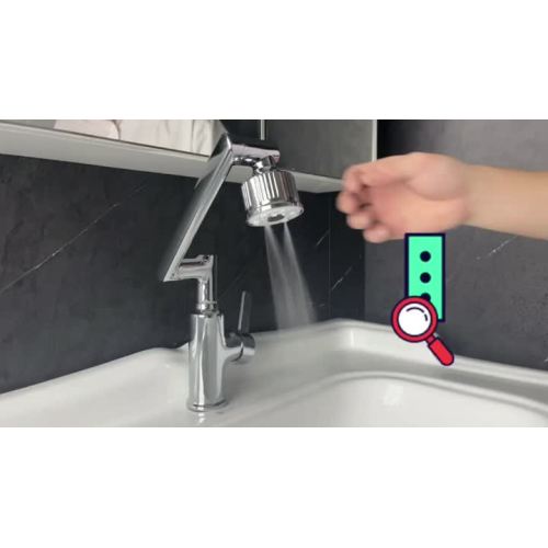 1080 ° a 'tionndadh faucet basin