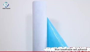 surface protective-blue breathable self adhesive floor prontection mat