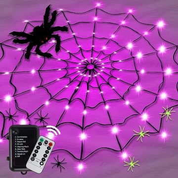 Ten Chinese Halloween Spider Web Light Suppliers Popular in European and American Countries