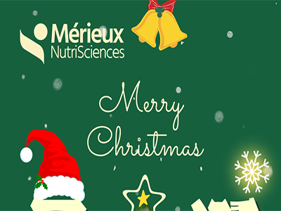 ¡El grupo de ciencias nutricionales de Merieux desea a todos los socios, clientes y amigos una muy feliz Navidad!