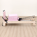 Tmax Maple Pilates Reformer Infinity Pink Wooden Equipment with Sliding Bar1