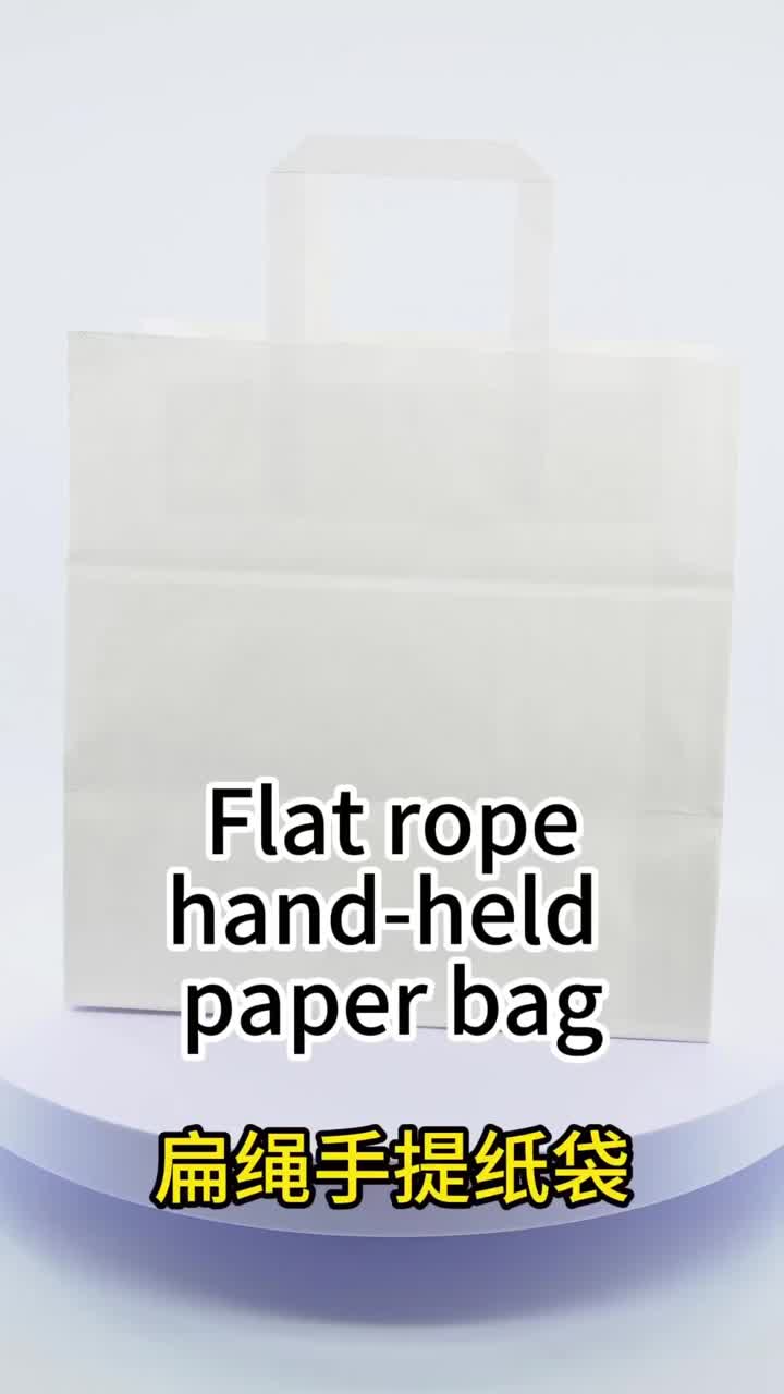 Flat ropehand-heldpaper bag 