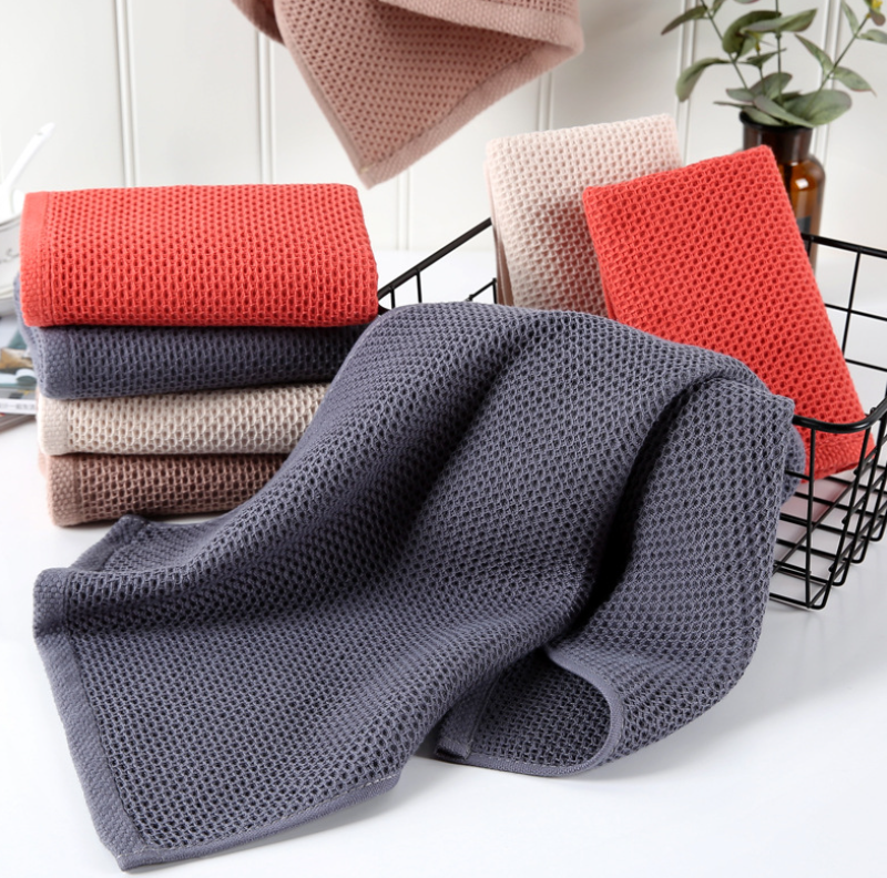 New Style Honeycomb Waffle Cotton Face Towels