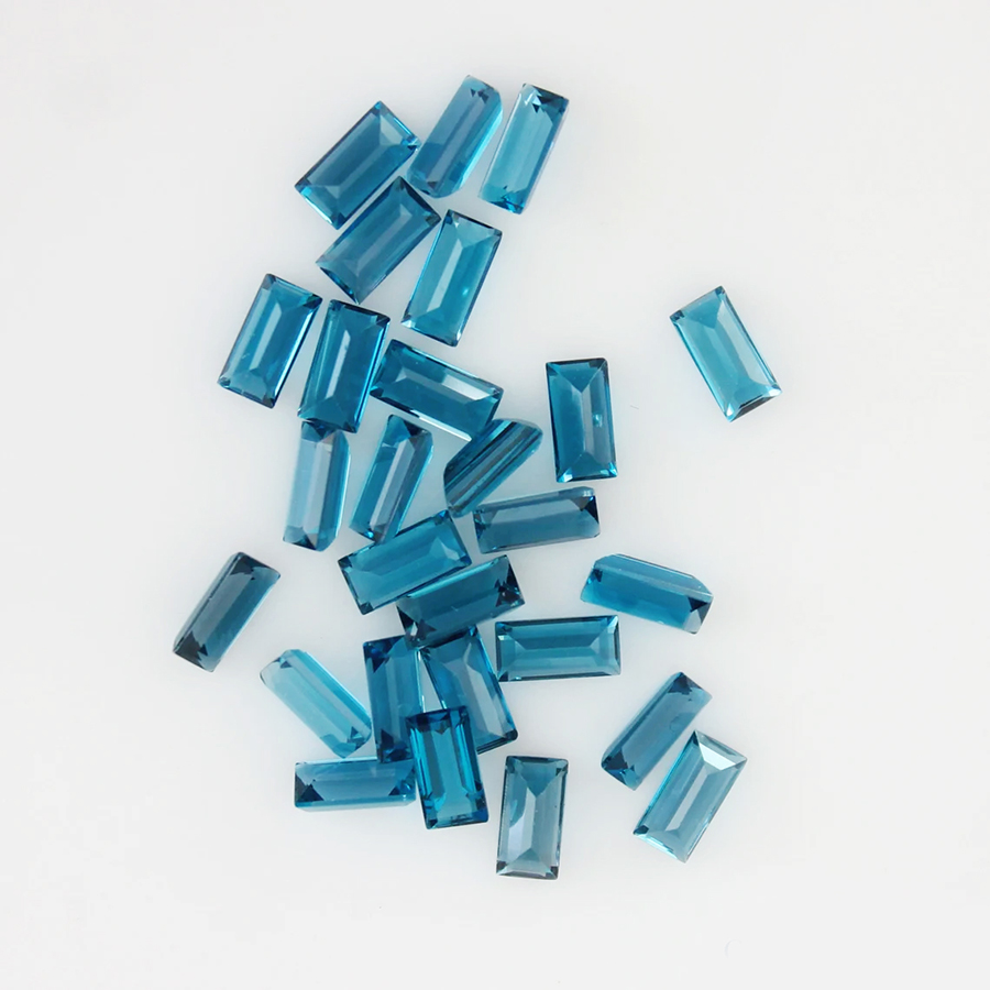 Rectangular London Blue Topaz
