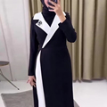 لباس عربی خاورمیانه زنانه Abaya لباس بلند عبای زنانه با طرح ساده چین دار لباس بلند دبی Abaya1