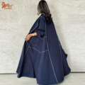 جدیدترین طرح باز و پرطرفدار لباس اسلیمی کیمونو تک رنگ ابیا برای زنان مسلمان لباس روزانه طرح ساده1