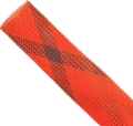 ZH Orange Hitam Kombinasi Pet Braided Cable Cable Protective Sleves Wire Loom Lengan Kabel Berkalur Diperkembangkan1