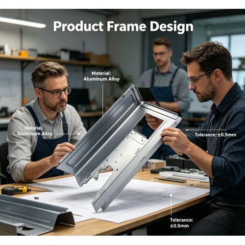 Projeto de estrutura de produto de liga de alumínio de precisão e processo de fabricação