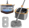 Self Wringing 360 Rotating Square Mop with Clean and Dirty Water Separation System1