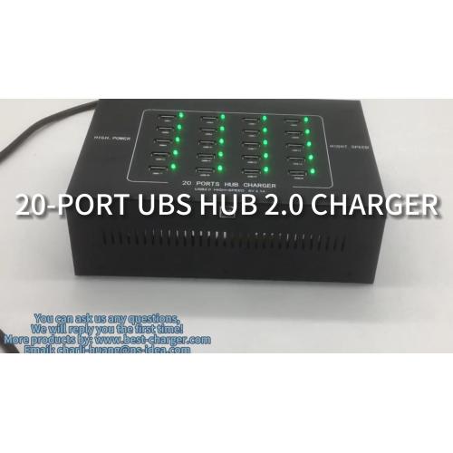 Carregador de hub USB2.0 de 20 portas