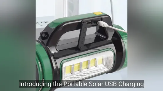 Luz de campamento solar compacta con tecnología LED COB de alto rendimiento1
