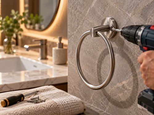 How Do I Install A Towel Ring On Drywall?