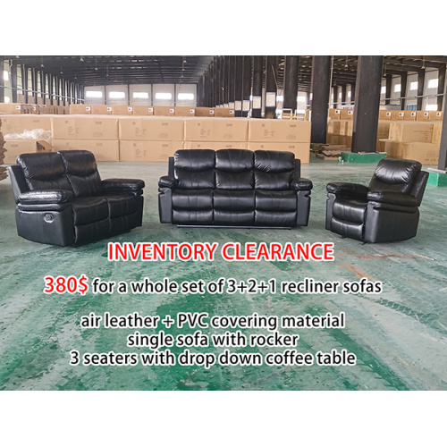 Aparato de inventario para 3+2+1 Sofá reclinable manual !!!