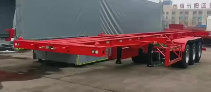 3 eixos trailer de contêiner de esqueleto de 40 pés