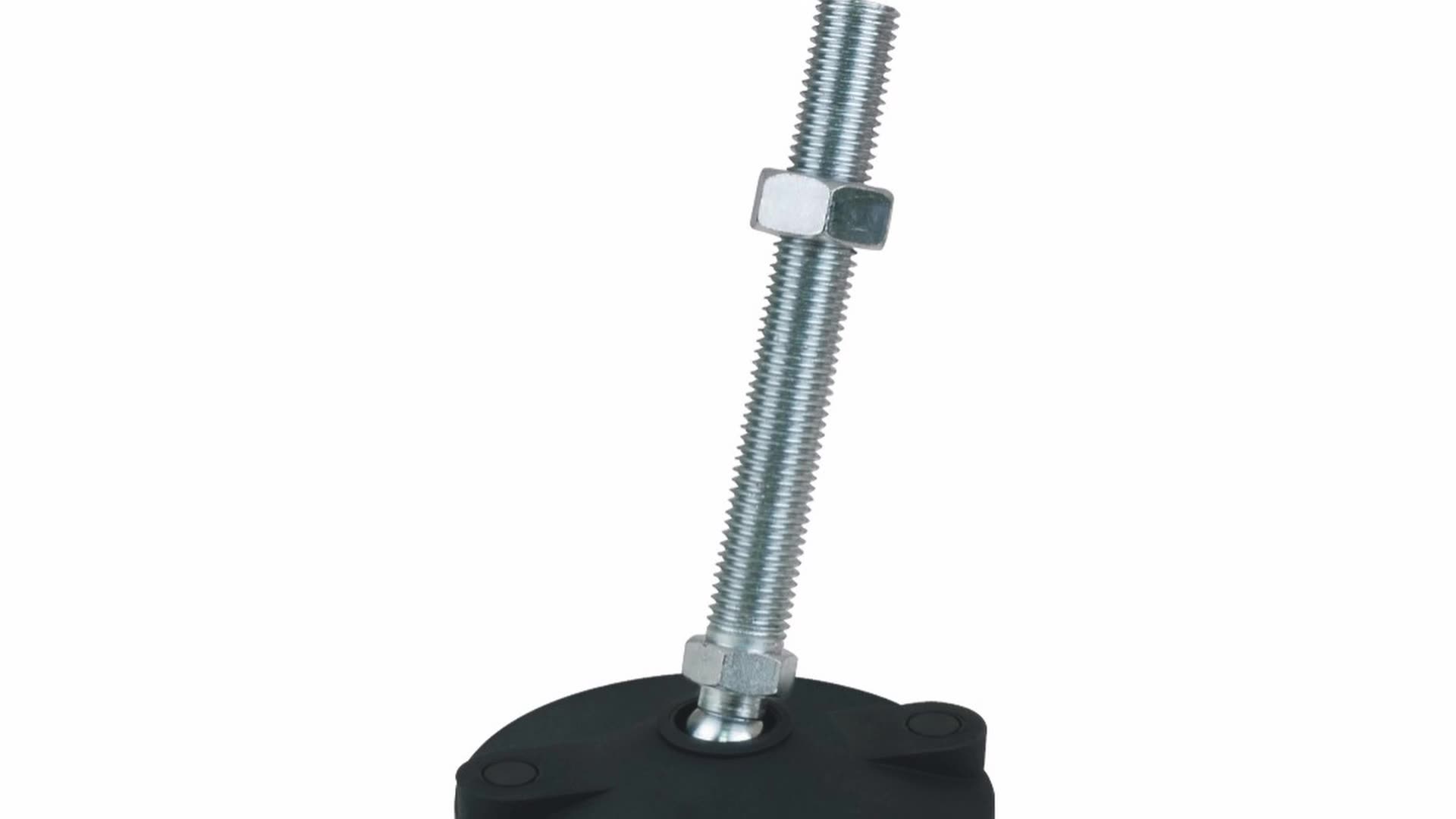 Sampel GRATIS Tugas Berat Nylon Leveling Feet Adjustable M8*50-D40nylon Basis untuk Profil Aluminium Kaki yang Dapat Disesuaikan Leveling Foot1