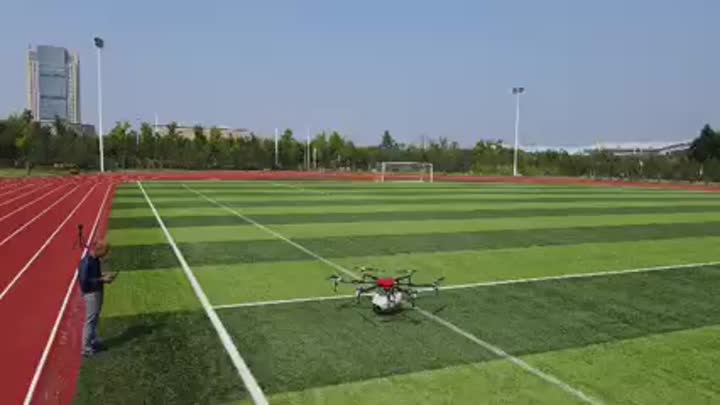 Teste a rota AB do drone agrícola