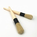 Wooden Handle Car Interior Leather Seat Cleaning Brush1