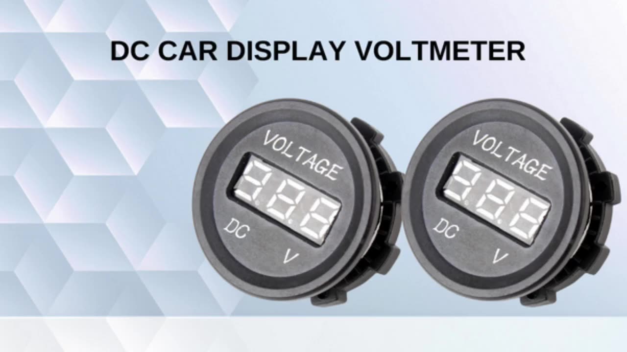 Impostazione impermeabile DC da 12 volt / 24 volt LED Digital Voltmeter Tensione Messa di battente per la batteria per auto per veicoli marini Car1