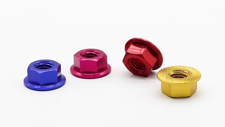 Colored flange nut